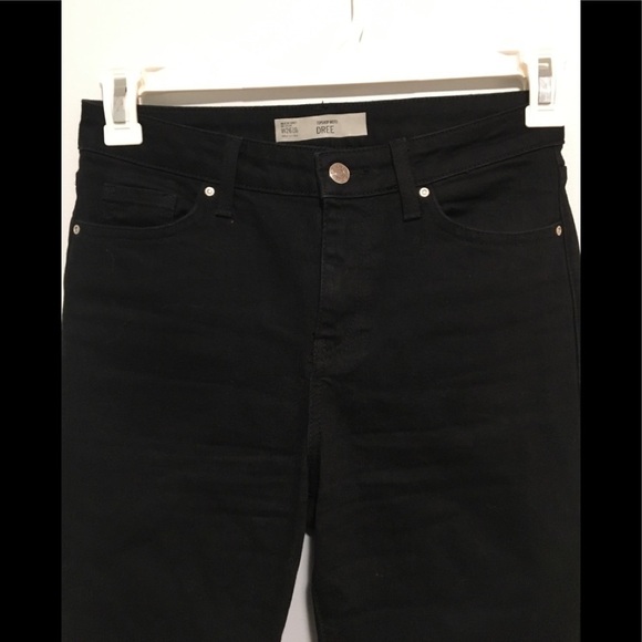 Topshop Moto Dree Cropped Kick Flare Black Jeans F. - Picture 15 of 16